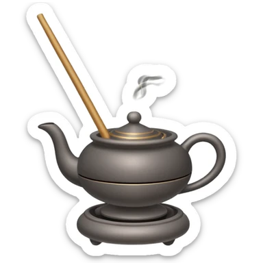 Burning incense on a holder  sticker
