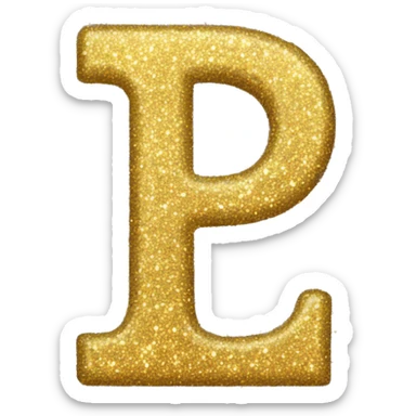 Glitter letter i sticker