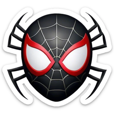 Spiderman face black sticker