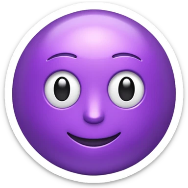 3D text that spells "me" in a shiny purple font  sticker