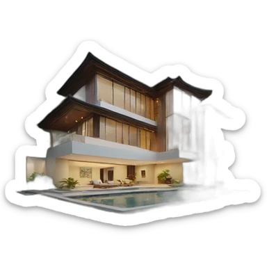 modern luxury house indonesia sticker