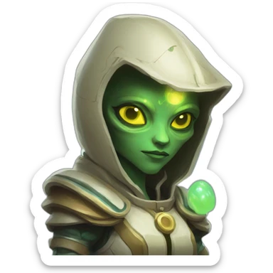alien healer scifi roguelike rpg style inspired by slay thee spire sticker