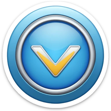 A blue check mark badge with a tick inside a cycle sticker