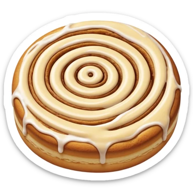 a cinnamon roll single layer cookie with only 2 switls sticker