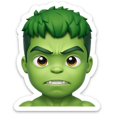 Super hero hulk kid sticker