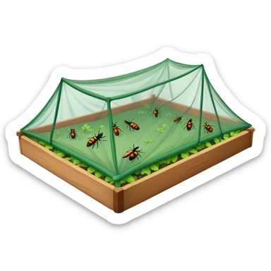 garden bed insect netting  sticker
