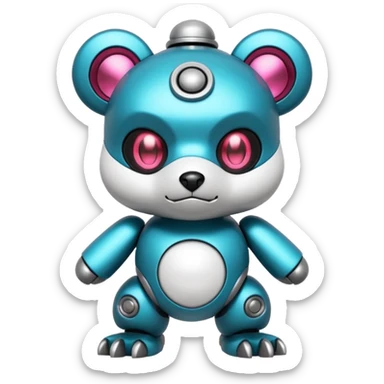 Badass Rosy Scary Oshawott-Robo-Pokémon sticker
