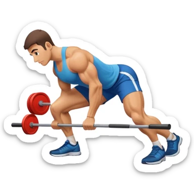 bent-over row exercise sticker