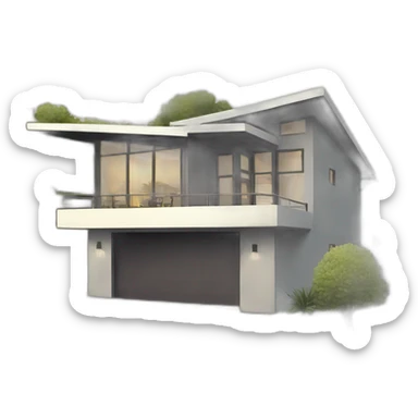 contemporary modern house sticker
