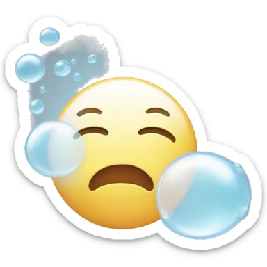  Bubble entering a nose sticker