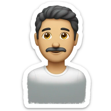 hombre con la raya en la ceja sticker