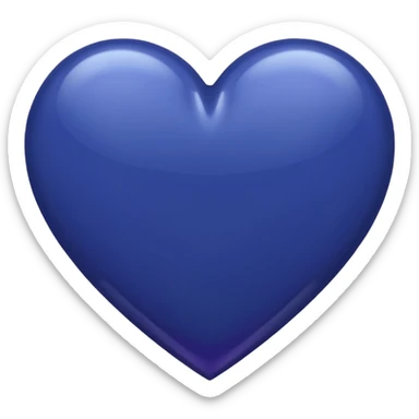 Navy blue heart almost purple sticker