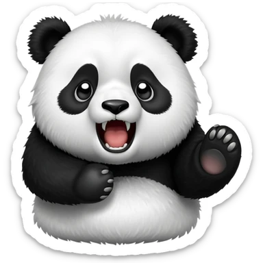 Panda gritando sticker