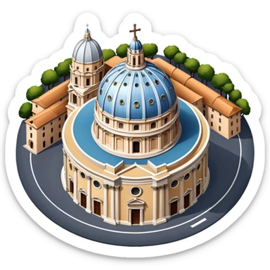 saint peter's church rome 
no frame, no squared style
aereal view from up sticker