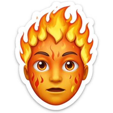 This emoji 😶 On fire sticker