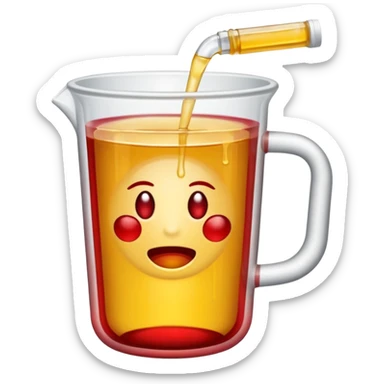 urina com sangue em um copinho sticker