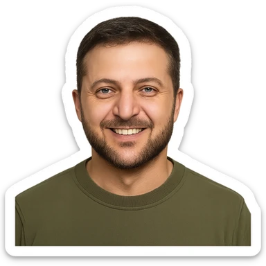 Zelensky smile sticker