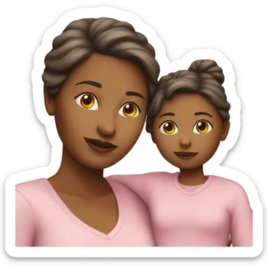 Mom with daughter  sticker