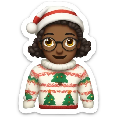 A cute and cozy sweater Christmas  sticker