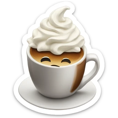 Coffee with whipped cream  sticker