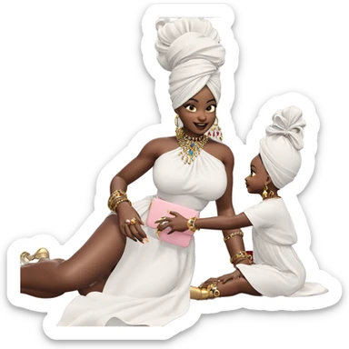 dark-skinned beauties with jewelry sticker