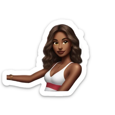 Photo of Victoria secret model driving a sports car sticker