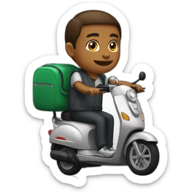 Scooter avec Emmanuel sticker