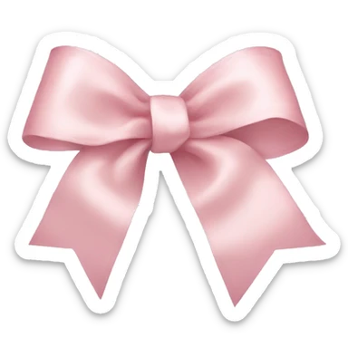 light pink ribbon bow sticker