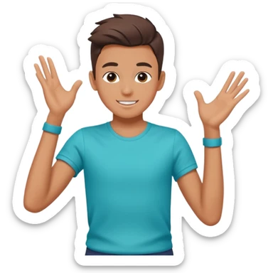 boy tiktok dance half body no tiktok logo sticker