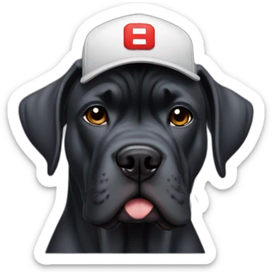  Cane corso with a Mario cap sticker