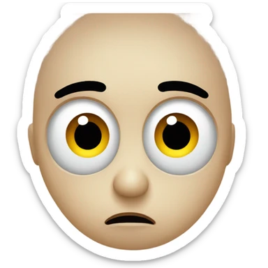 basic looking emoji sad with big watery eyes sticker