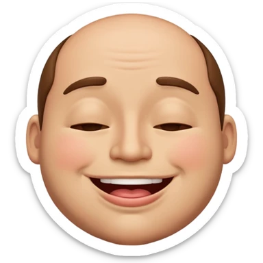 A male emoji with big fat lips with it’s eyes closed sticker