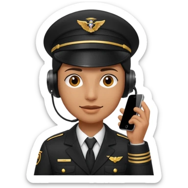 a phone as pilot sticker