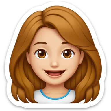 Emoji de una chica mordiéndose el dedo sonriendo de forma coqueta  sticker