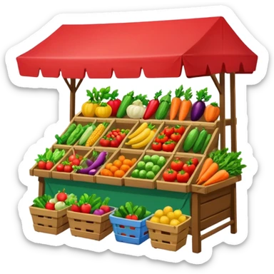 street market vegetable stall emoji sticker