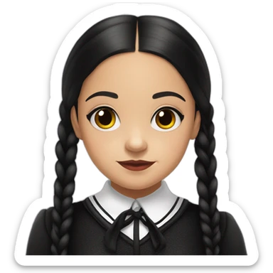 jenna ortega in wednesday addams sticker