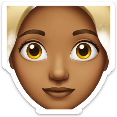 Mixed woman with heart eyes sticker