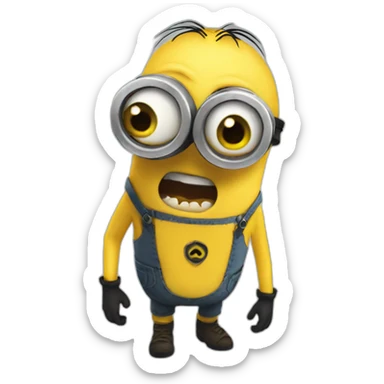 infected minion sticker