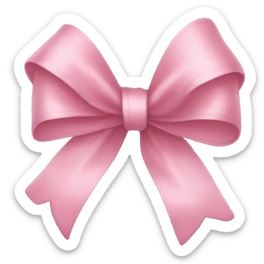 thin pink bow sticker