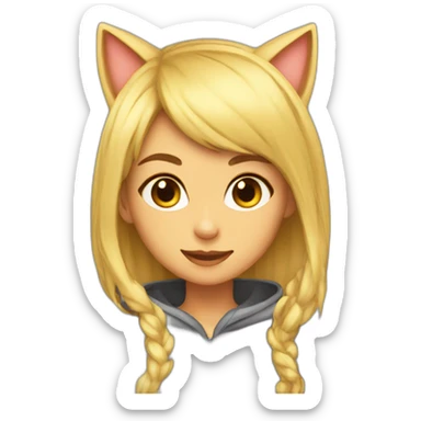 hot catgirl sticker