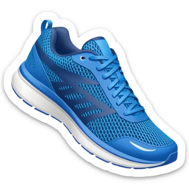 blue running shoes sticker