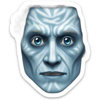 white walker upper body realistic sticker