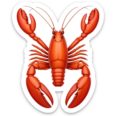  lobster white  sticker