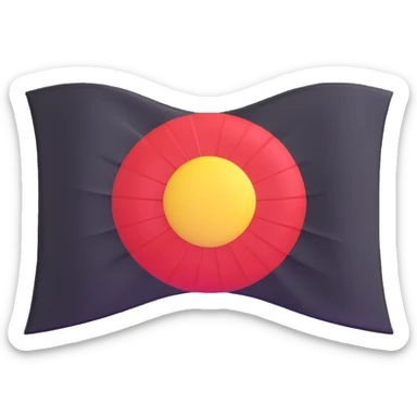 Japanese Empire flag (Rising Sun with rays) 3D emoji style sticker