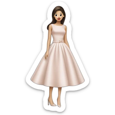Brunette lady Dior dress  sticker