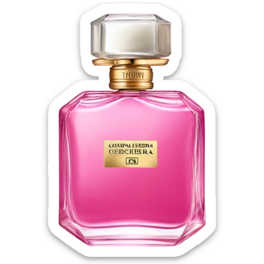 Carolina Herrera pink perfume sticker