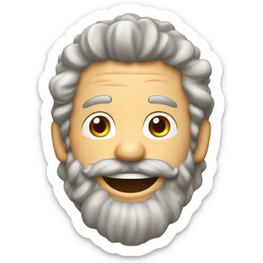 Homme blanc cheveux brun long et bouclé qui pleure de rire sticker