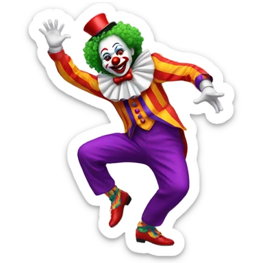 dancing clown sticker