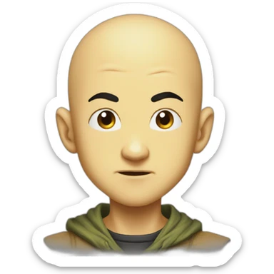 krilin dbz realiste sticker