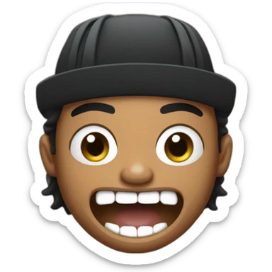 Ronaldinho Gaucho Face with big teeth sticker